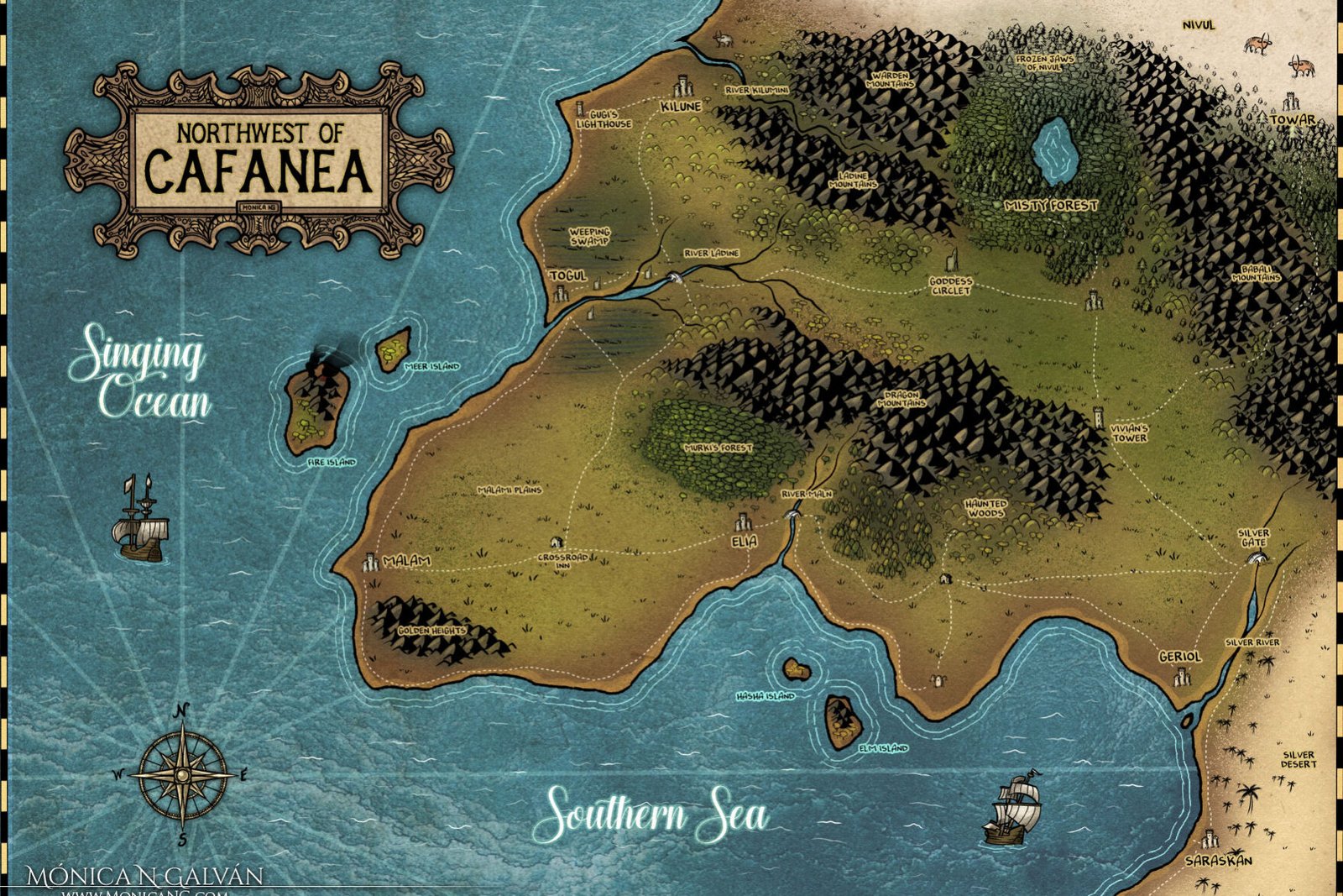 Map Northwest of Cafanea – for Celsys Map Northwest of Cafanea