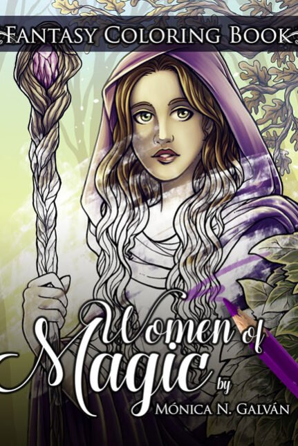 Women of Magic: Fantasy Coloring Book Mighty Queens! My new coloring book is here!! 1